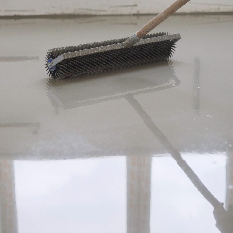 Needle roller for self-leveling epoxy floor